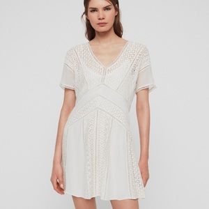 AllSaints Cindi Lace Dress | Floral White Sundress | Size 2 | NWT!!